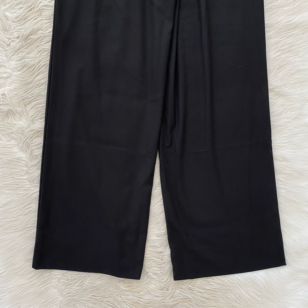 Marcella Black Straight Wide Leg Asymmetrical Waist Panel Jordan Pants Trousers - Picture 12 of 14